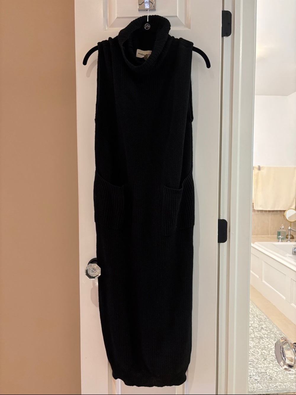 Mara Hoffman Cotton Turtleneck Knit Dress - Black